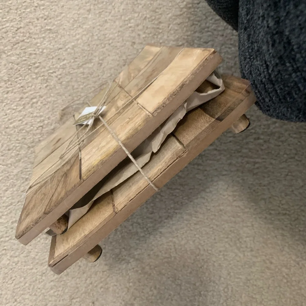 Rustic Wood Coaster Set - Picture 3 of 3